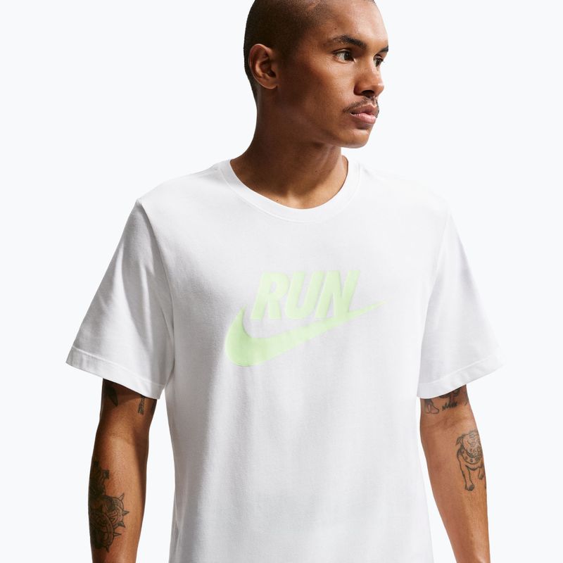 Мъжка тениска за бягане Nike Dri-Fit Running white/barely volt 4
