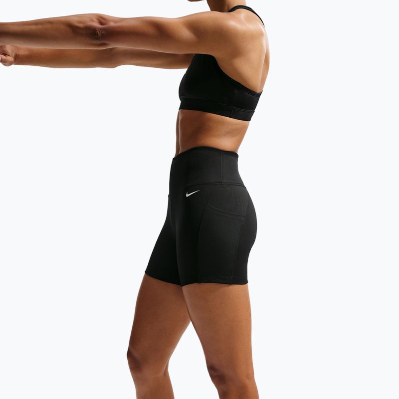 Дамски къси панталони/шорти Nike One High Waisted Biker 5" black/black/white 4