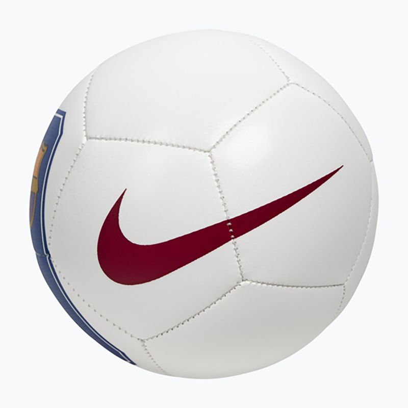 Топка за мини футбол Nike Skills FC Barcelona white/cardinal red size 1