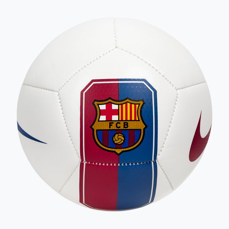 Топка за мини футбол Nike Skills FC Barcelona white/cardinal red size 1 2