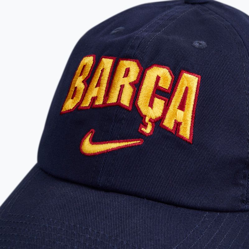 Детска шапка с козирка Nike FC Barcelona Club Cotton blackened blue 4