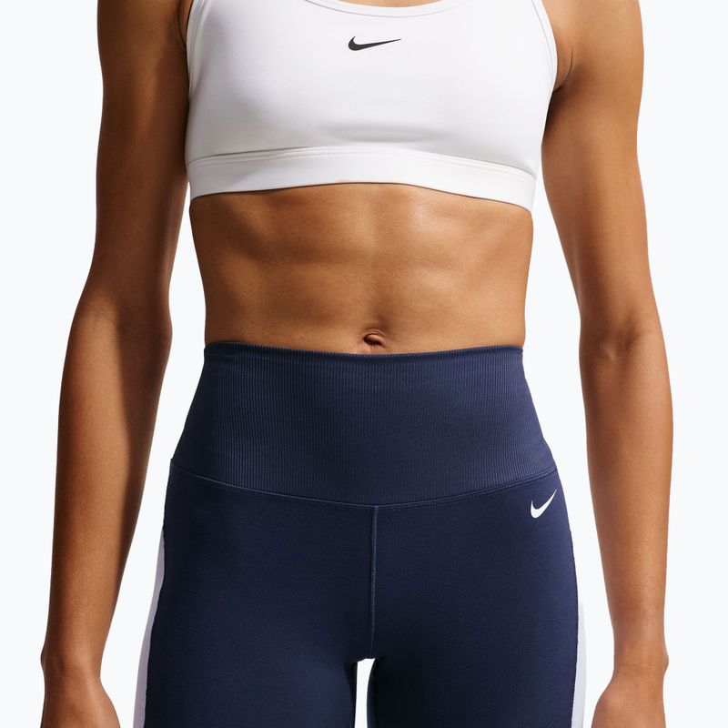 Дамски къси панталони/шорти Nike One High Waisted Biker 5" midnight navy/hydrogen blue/white 5
