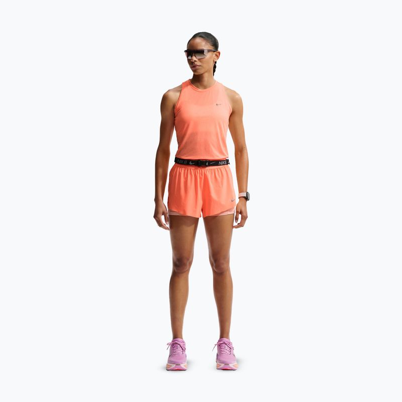 Дамски шорти за бягане Nike Swift Mid-Rise 2in1 orange pulse 2