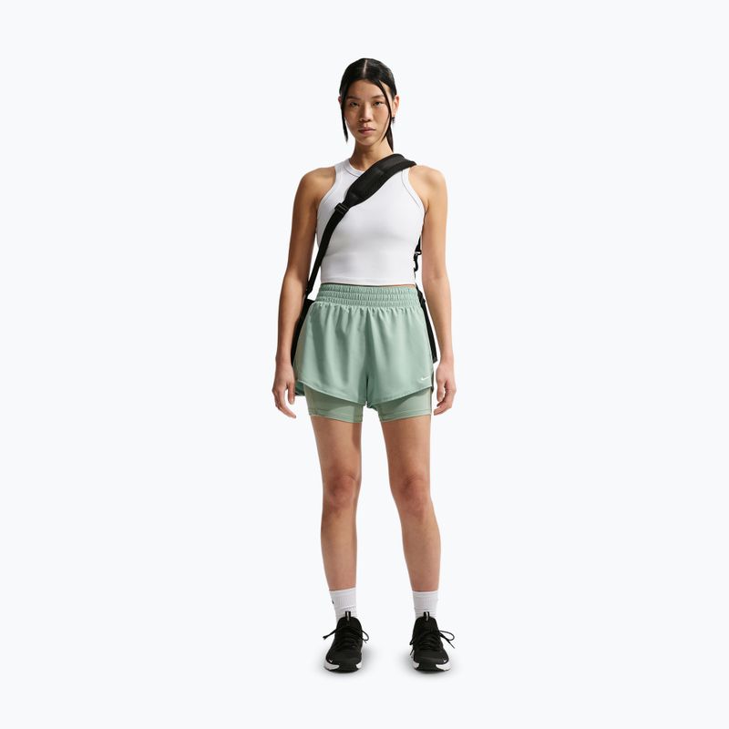Дамски къси панталони/шорти Nike One Dri-Fit High-Waisted 3" 2In1 steam/white 2
