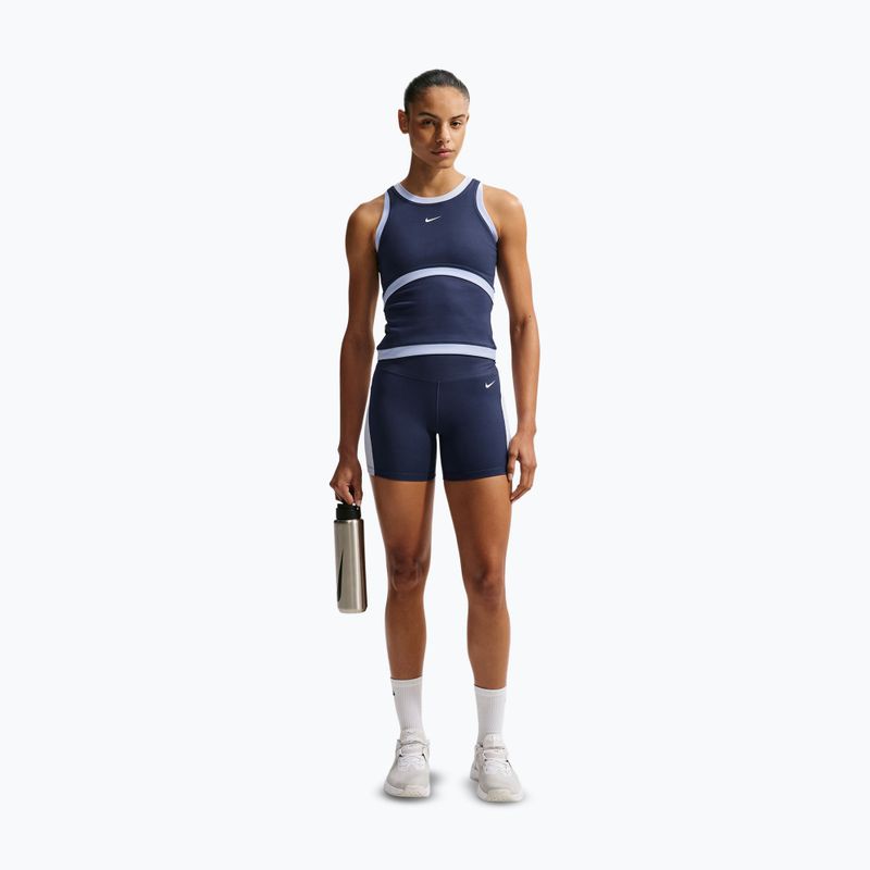 Дамска тренировъчна тениска Nike One Dri-Fit midnight navy/hydrogen blue/white 2