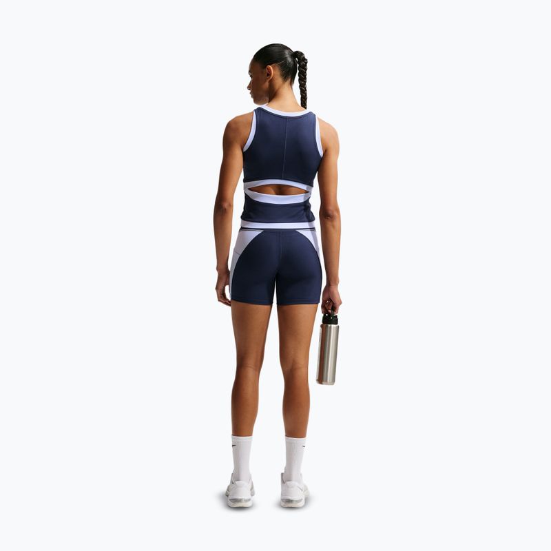 Дамска тренировъчна тениска Nike One Dri-Fit midnight navy/hydrogen blue/white 3