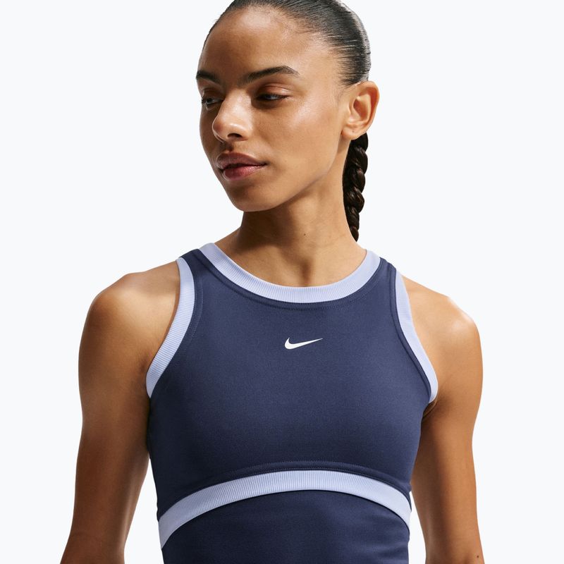 Дамска тренировъчна тениска Nike One Dri-Fit midnight navy/hydrogen blue/white 4