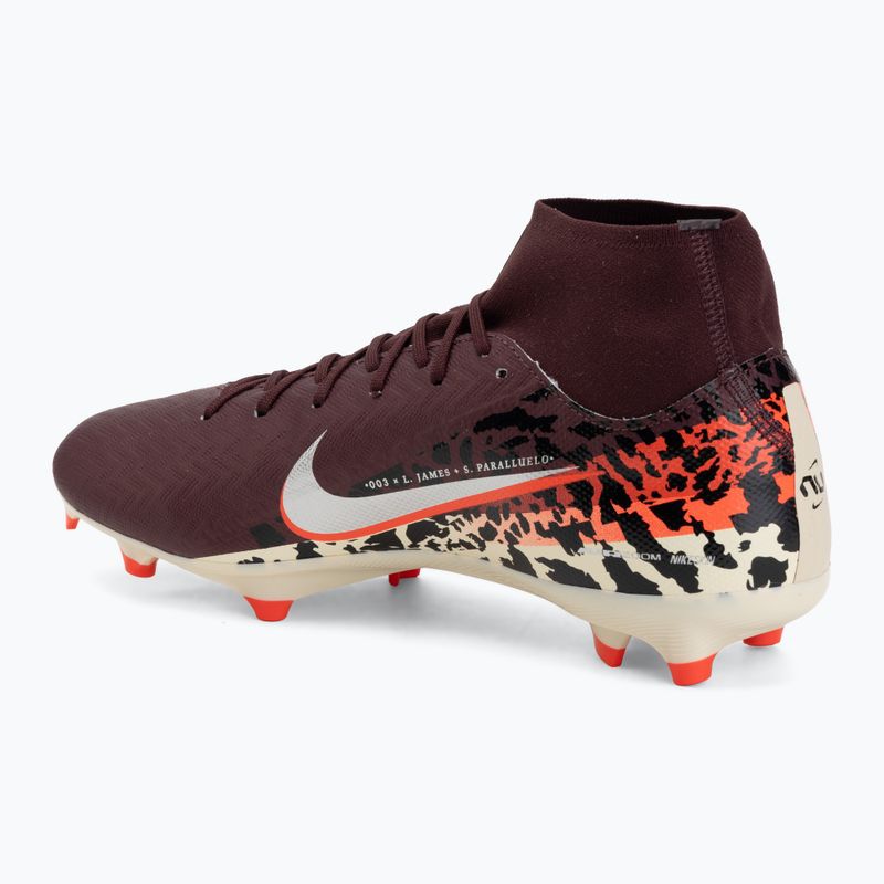 Мъжки футболни обувки Nike United Mercurial Superfly 10 Academy MG burgundy crush/metallic silver 3