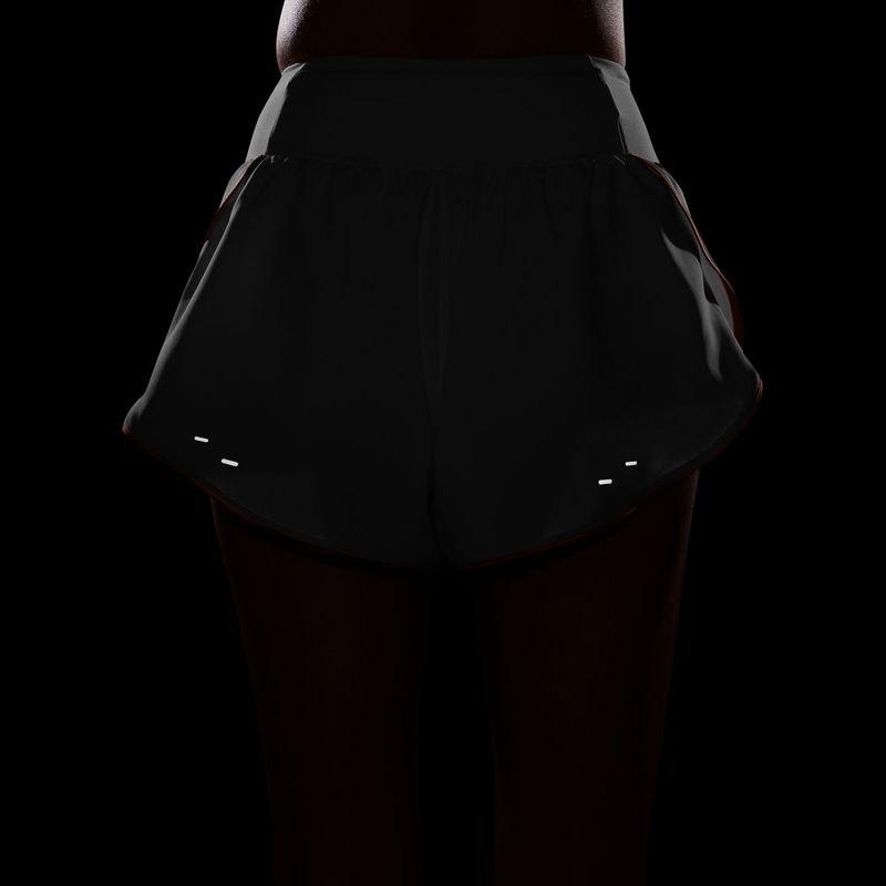 Дамски шорти за бягане Nike Tempo Swoosh Dri-Fit Mid-Rise Brief-Lined white/orange pulse/black 7