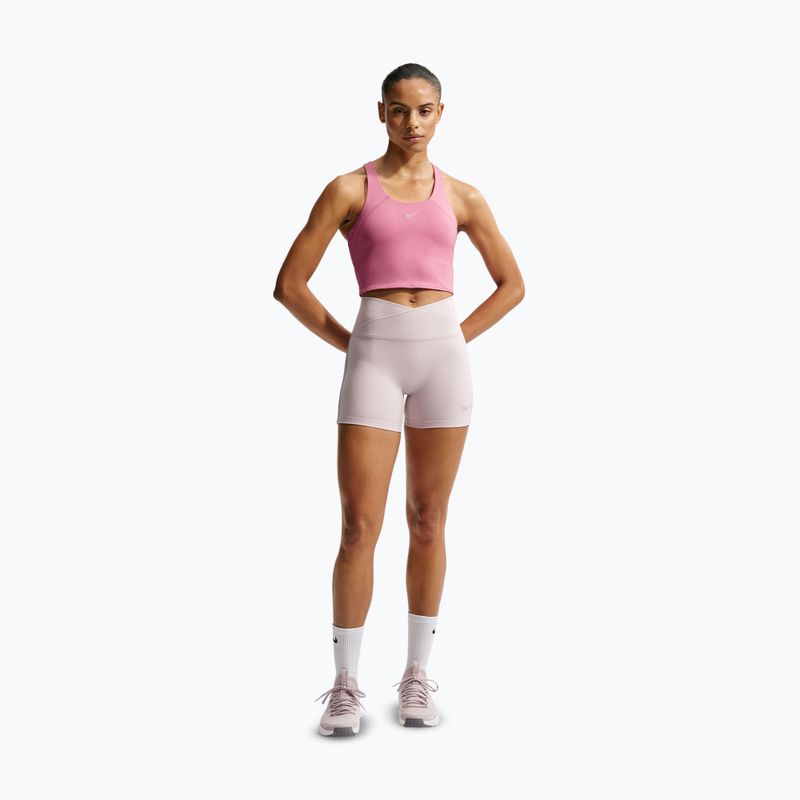 Мъжка тениска за бягане Nike Tempo Medium Support Cropped Sports Bra peony 2