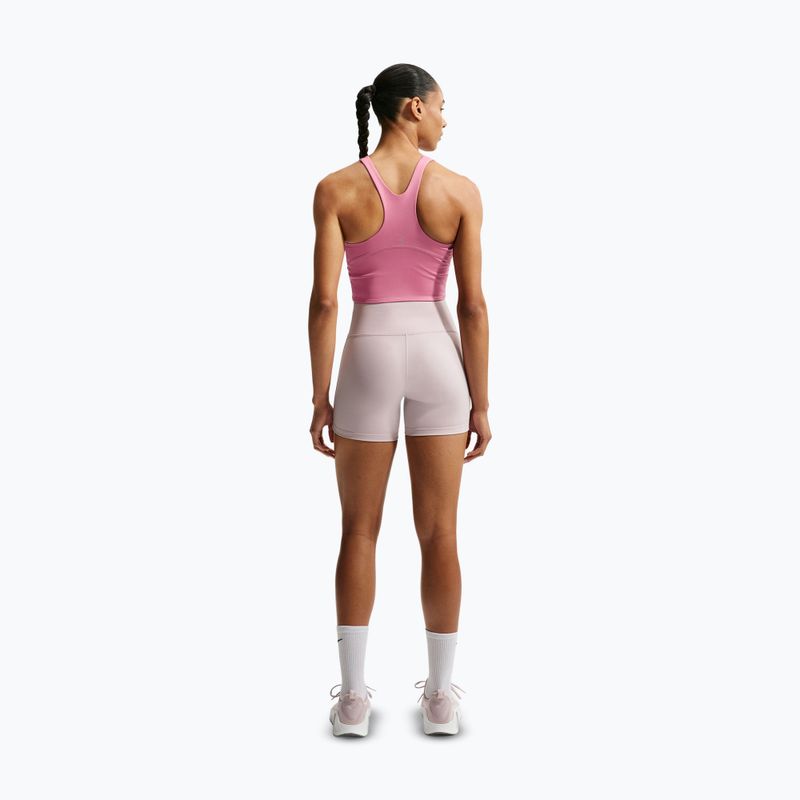 Мъжка тениска за бягане Nike Tempo Medium Support Cropped Sports Bra peony 3