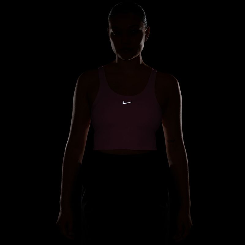 Мъжка тениска за бягане Nike Tempo Medium Support Cropped Sports Bra peony 6