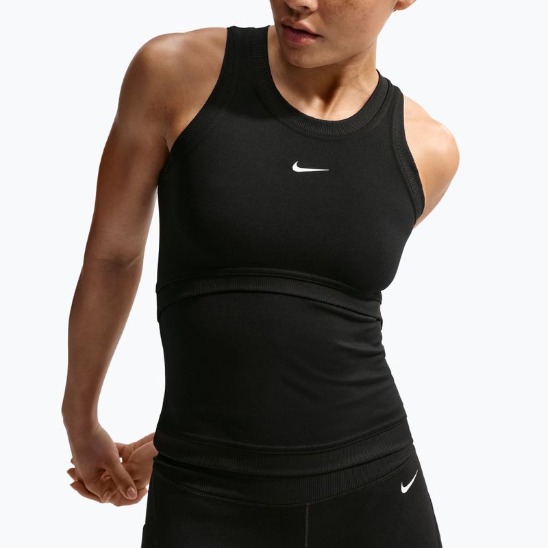 Дамска тренировъчна тениска Nike One Dri-Fit black/black/white 4