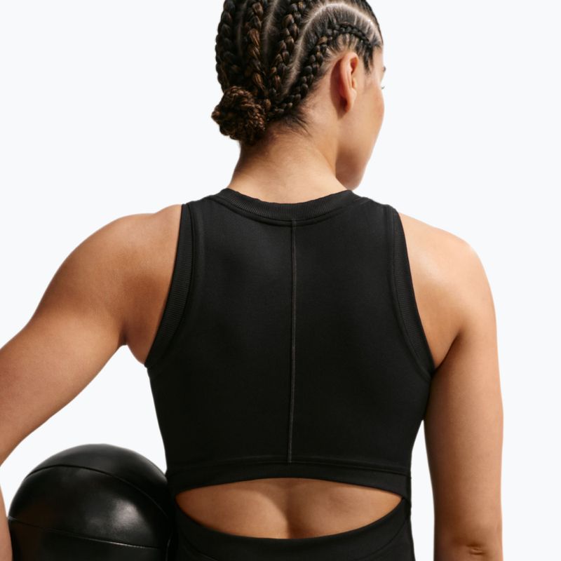 Дамска тренировъчна тениска Nike One Dri-Fit black/black/white 5