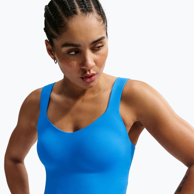 Дамска тренировъчна тениска Nike Pro Sculpt Medium Support Padded Tank light photoblue/white 4