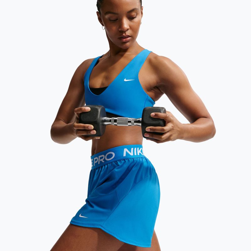 Дамски тренировъчни шорти Nike Pro 2in1 light photo blue/white 4