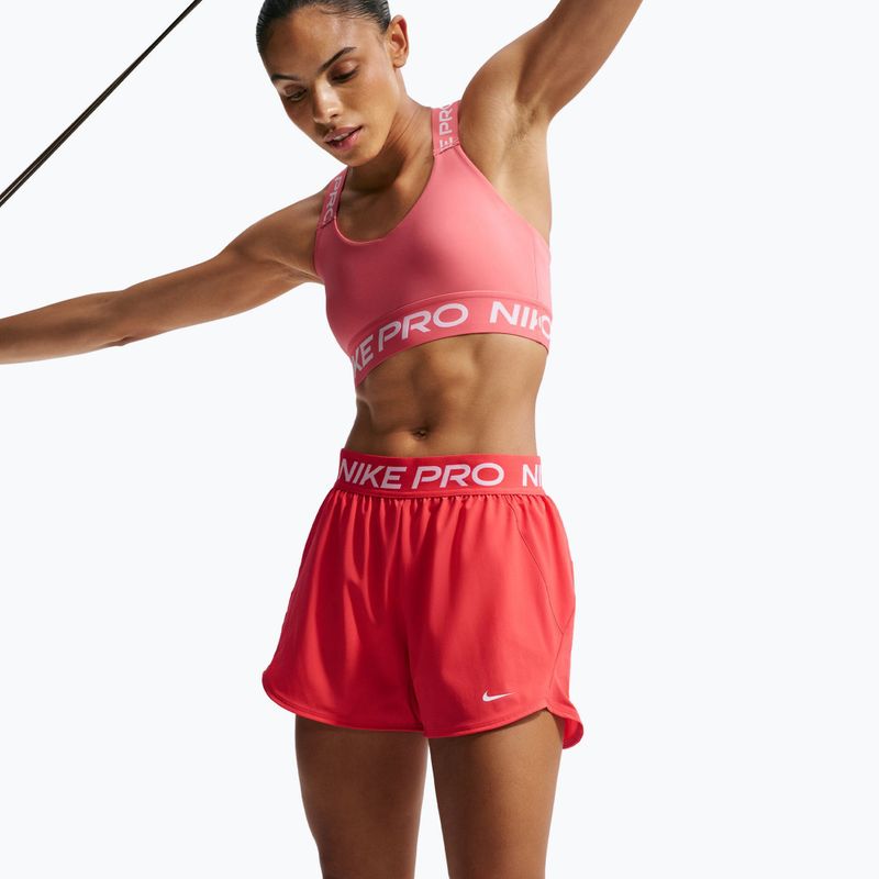 Дамски тренировъчни шорти Nike Pro 2in1 light crimson/white 4