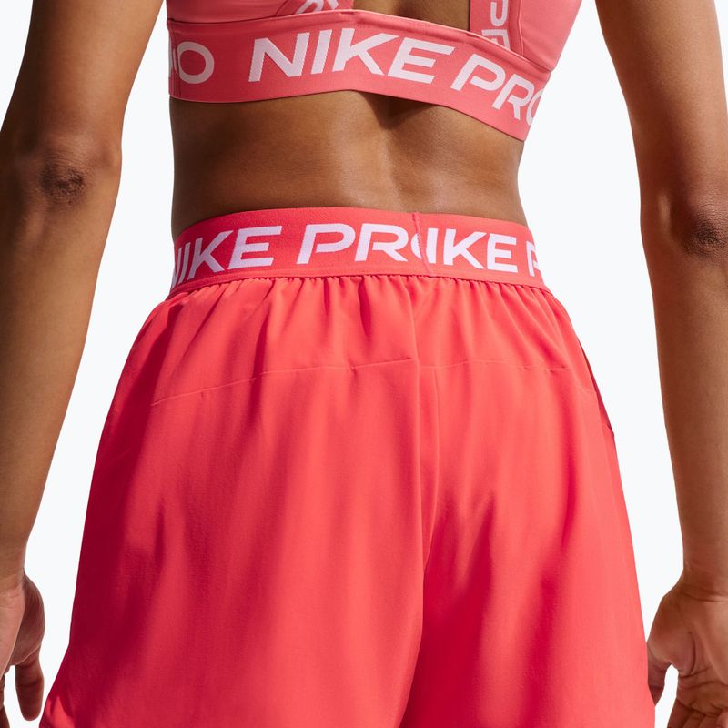 Дамски тренировъчни шорти Nike Pro 2in1 light crimson/white 6