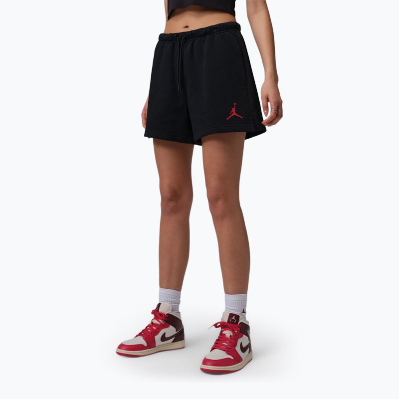 Дамски къси панталони/шорти Jordan Fleece black/gym red