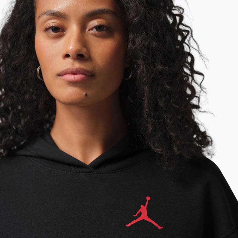 Дамски суитшърт Nike Jordan Fleece Hoodie black/gym red 4