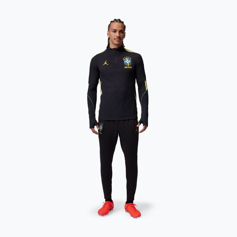 Мъжка футболна блуза с дълъг ръкав Brazil Strike Elite Jordan Dri-Fit Drill Top black/yellow pulse/light mint/P109C 2