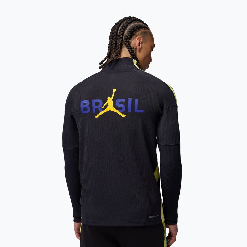 Мъжка футболна блуза с дълъг ръкав Brazil Strike Elite Jordan Dri-Fit Drill Top black/yellow pulse/light mint/P109C 3