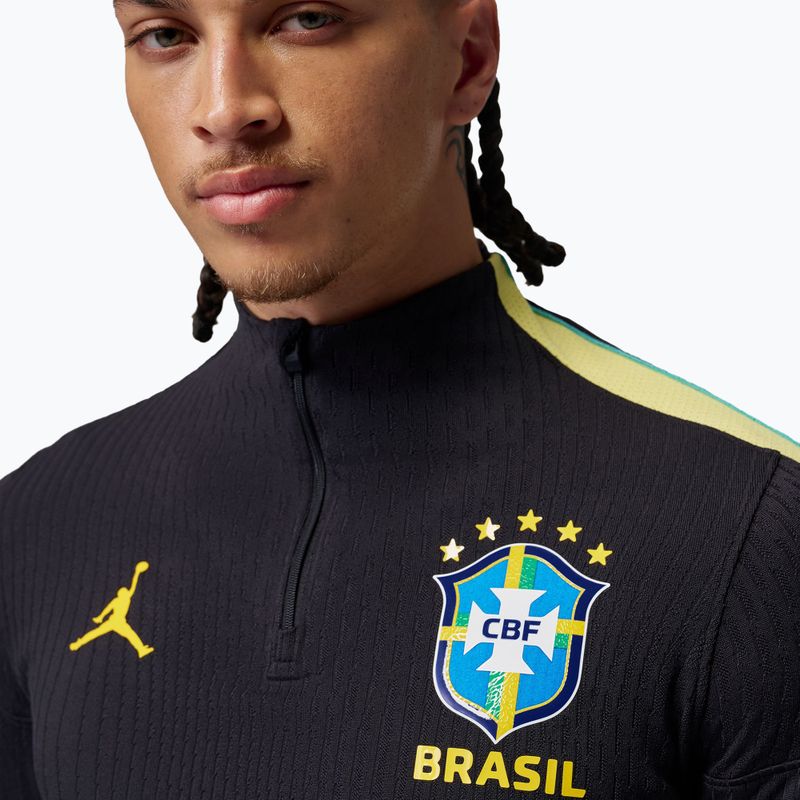 Мъжка футболна блуза с дълъг ръкав Brazil Strike Elite Jordan Dri-Fit Drill Top black/yellow pulse/light mint/P109C 4