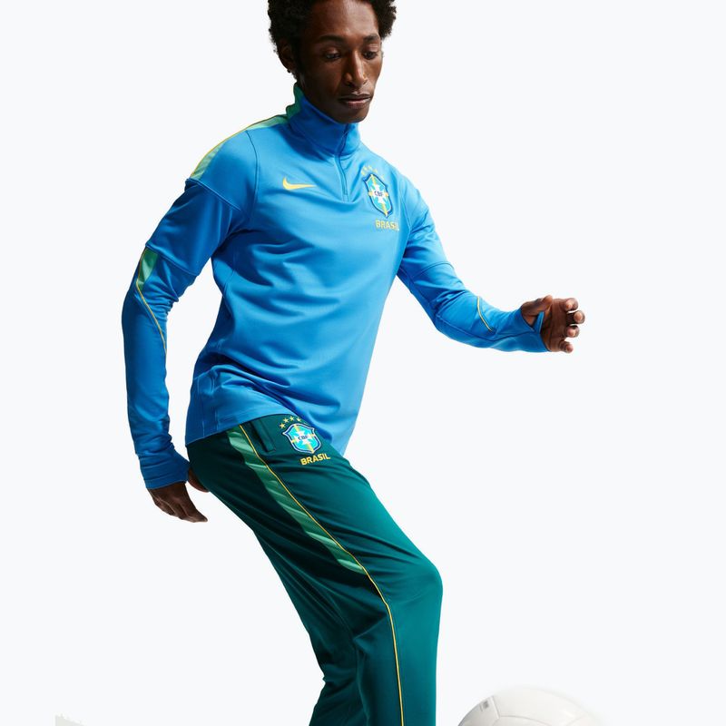 Мъжки футболни панталони Nike Brazil Academy Pro Dri-Fit geode teal/light mint/midwest gold 4