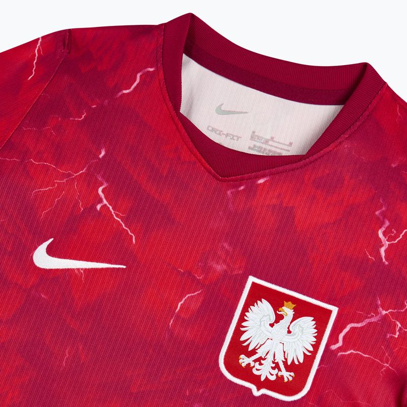 Детска футболна тениска Nike Dri-Fit Poland Stadium Away 2026 noble red/sport red 4