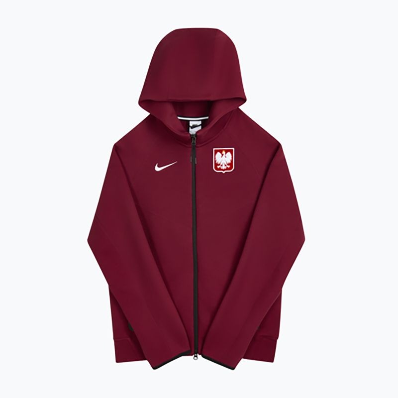 Мъжки футболен суитшърт Nike Tech Fleece Poland Full Zip Hoodie team red 3