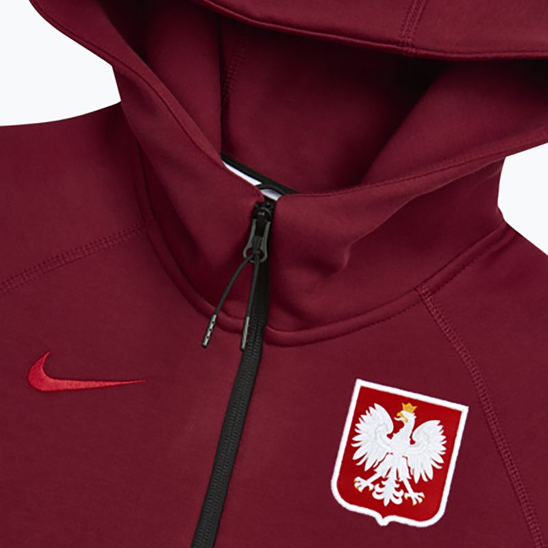 Мъжки футболен суитшърт Nike Tech Fleece Poland Full Zip Hoodie team red 4