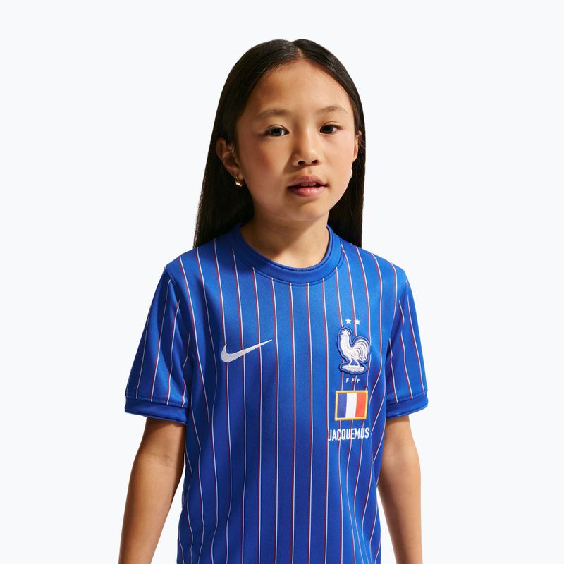 Детска футболна тениска Nike France Pre-Match game royal/university red/white 4