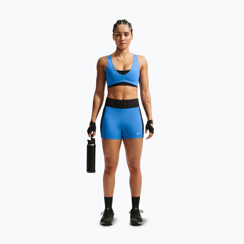 Дамски тренировъчни шорти Nike Pro Sculpt Dri-Fit High-Waisted Biker 5" light photo blue/black/white 2