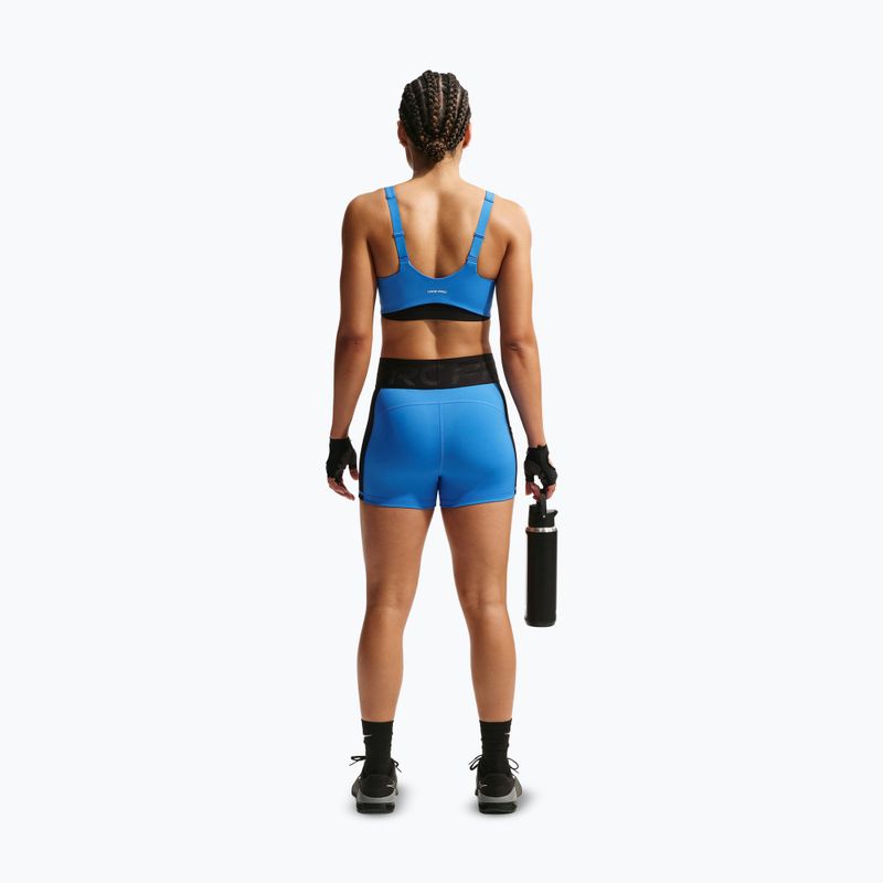 Дамски тренировъчни шорти Nike Pro Sculpt Dri-Fit High-Waisted Biker 5" light photo blue/black/white 3