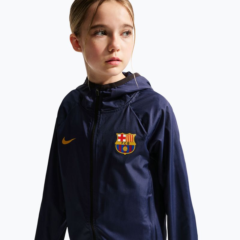 Детско футболно яке Nike FC Barcelona Academy Pro blackened blue/black/mineral yellow 4