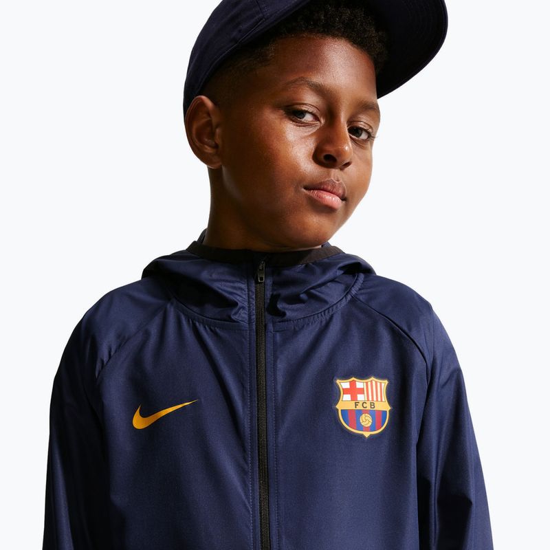 Детско футболно яке Nike FC Barcelona Academy Pro blackened blue/black/mineral yellow 7