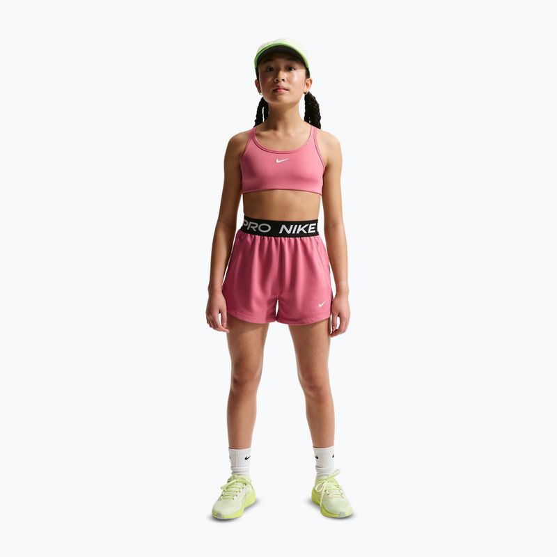 Детски шорти Nike Pro Fleece Dri-Fit peony/peony/black/white 2