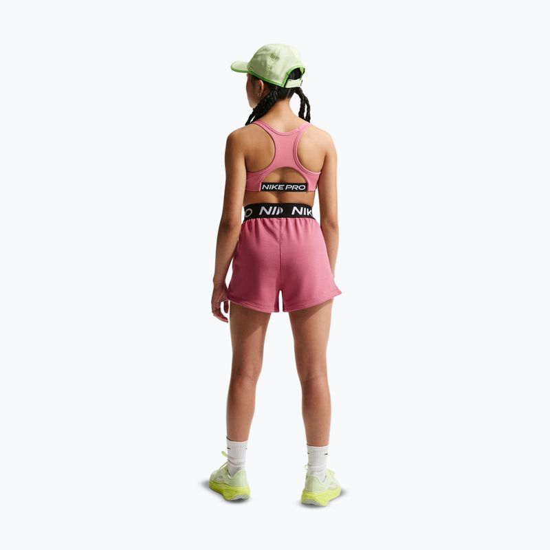 Детски шорти Nike Pro Fleece Dri-Fit peony/peony/black/white 3