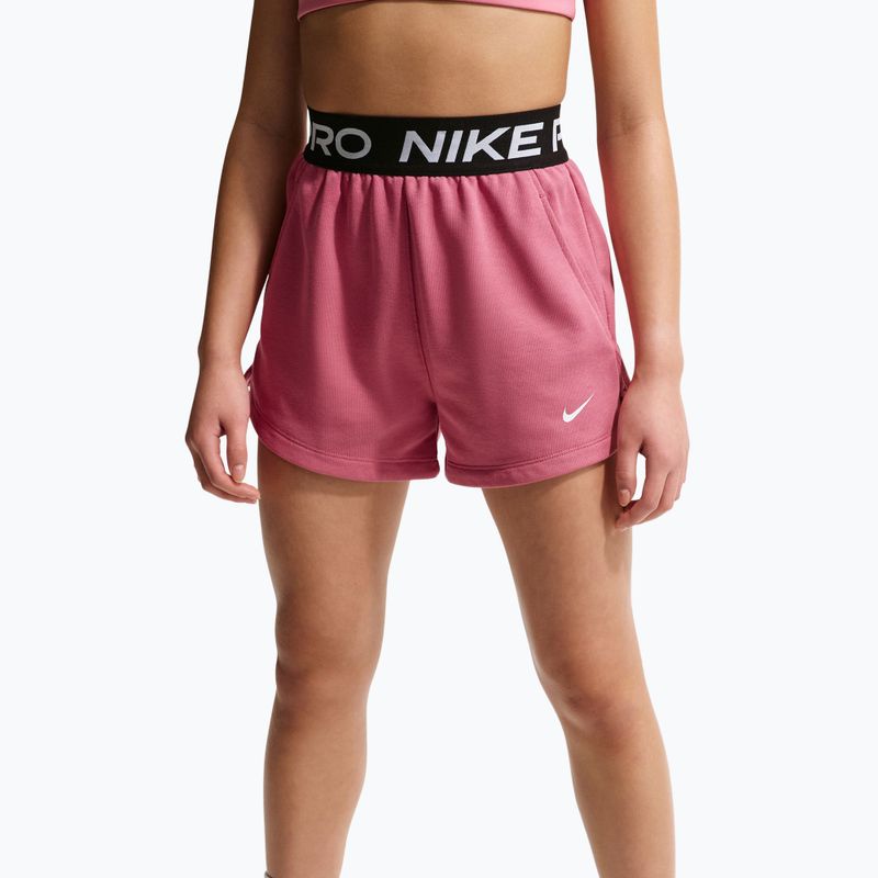 Детски шорти Nike Pro Fleece Dri-Fit peony/peony/black/white 4