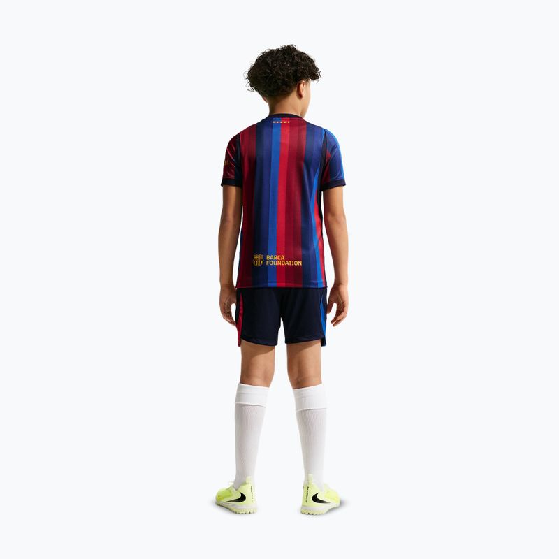 Детски футболни шорти Nike FC Barcelona Dri-Fit Stadium Home blackened blue/mineral yellow 5