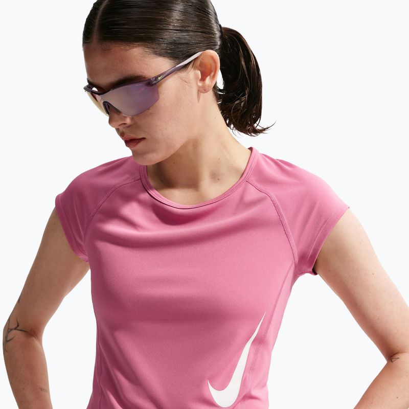 Дамска тениска за бягане Nike Swoosh Run Dri-Fit peony/photon dust/white 4