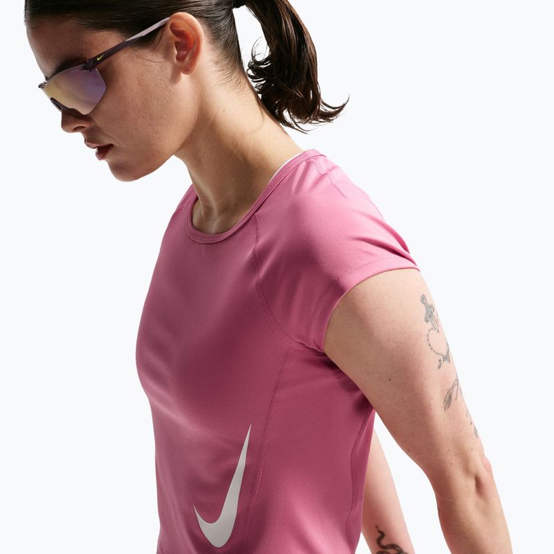 Дамска тениска за бягане Nike Swoosh Run Dri-Fit peony/photon dust/white 5
