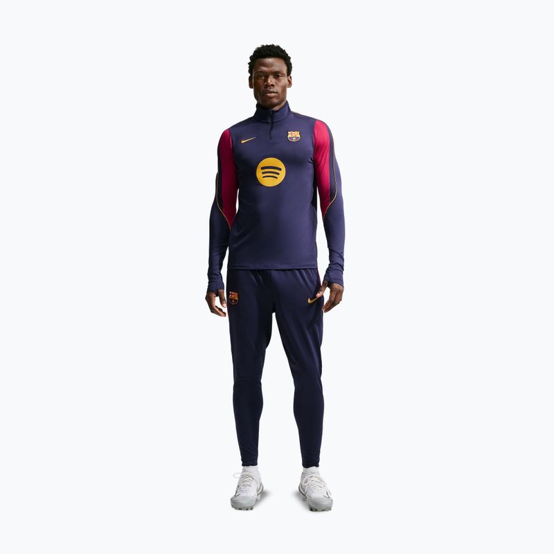 Мъжки футболен суитшърт Nike FC Barcelona Strike Soccer Drill Top blackened blue/mineral yellow 2