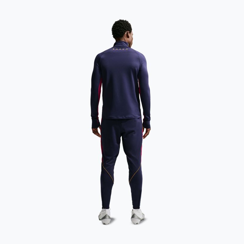 Мъжки футболен суитшърт Nike FC Barcelona Strike Soccer Drill Top blackened blue/mineral yellow 3