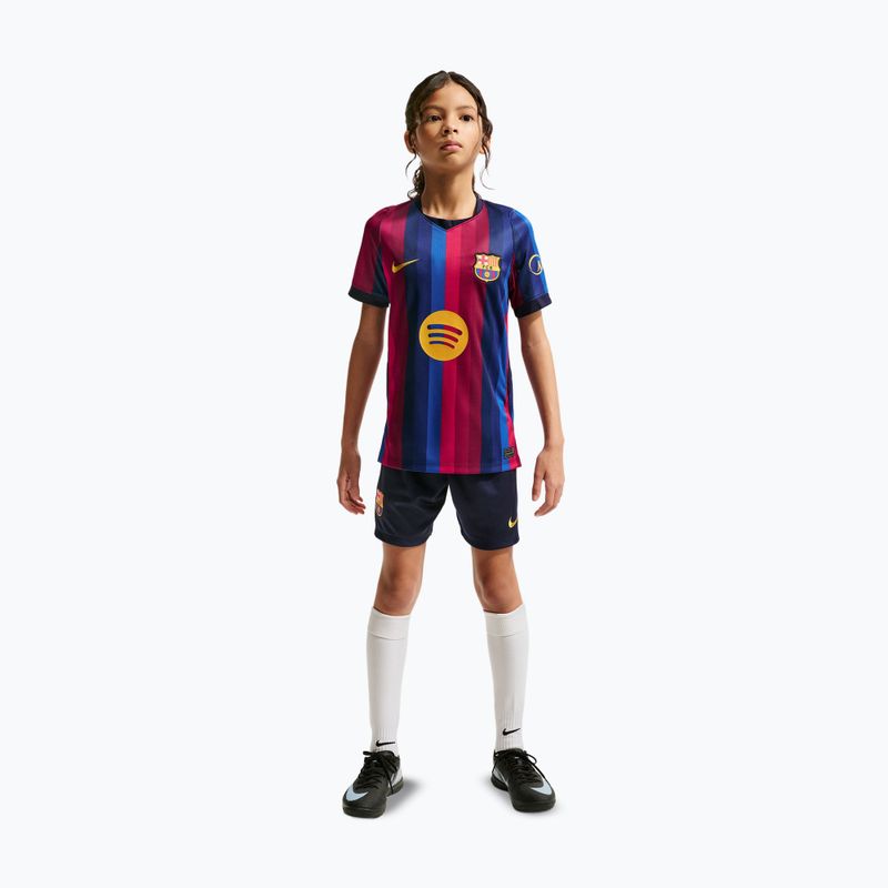 Детска футболна тениска Nike FC Barcelona Dri-Fit Stadium Home deep garnet/blue void/mineral yellow 5