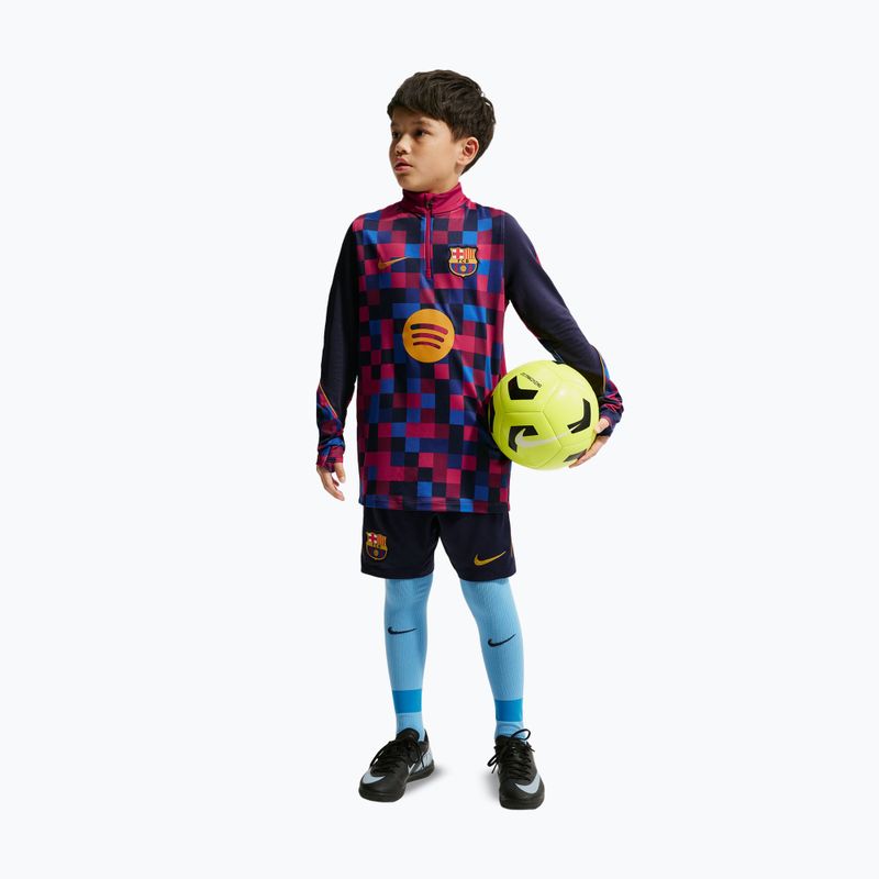 Детски футболен суитшърт Nike FC Barcelona Dri-Fit Strike Drill Top noble red/noble red/mineral yellow 3