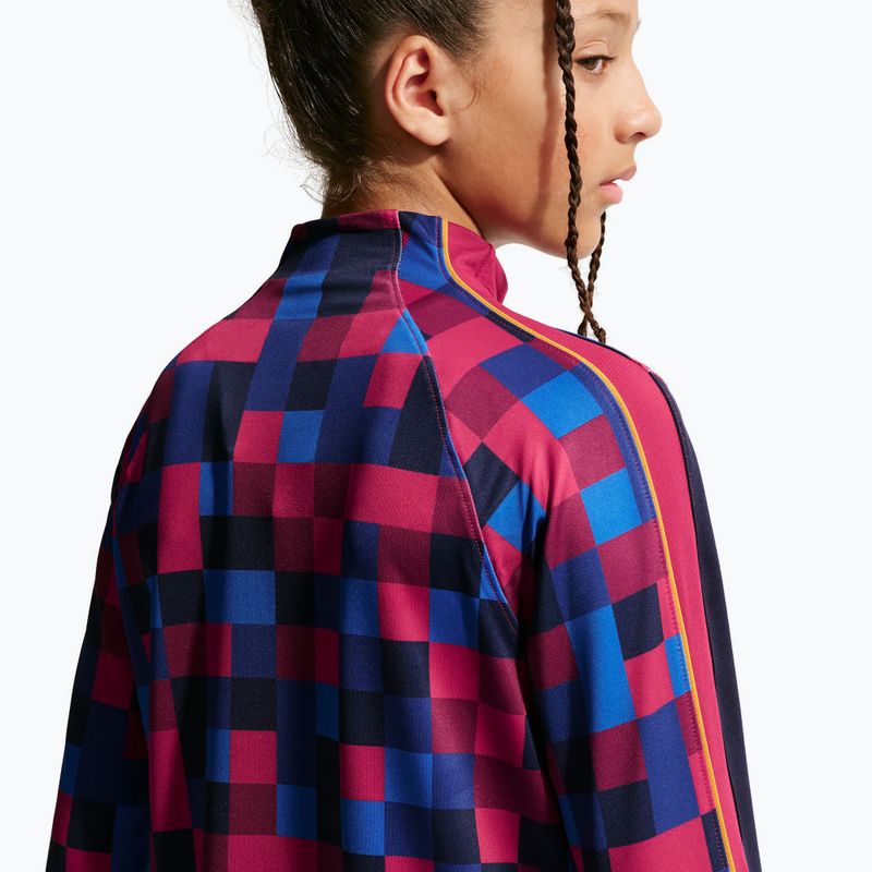 Детски футболен суитшърт Nike FC Barcelona Dri-Fit Strike Drill Top noble red/noble red/mineral yellow 6