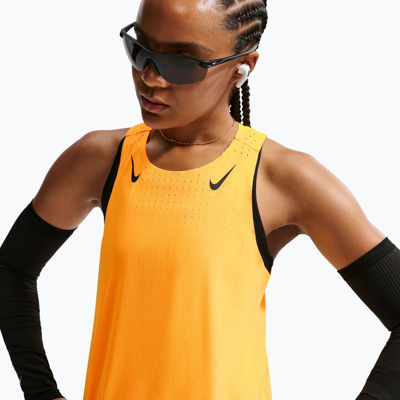 Дамска тениска за бягане Nike AeroSwift Dri-Fit ADV Singlet laser orange/black 4