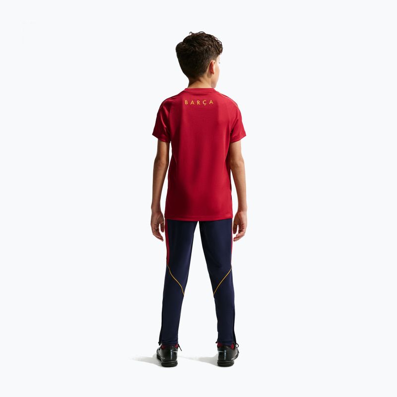 Детски футболни панталони Nike FC Barcelona Strike Dri-Fit blackened blue/noble red/yellow 4