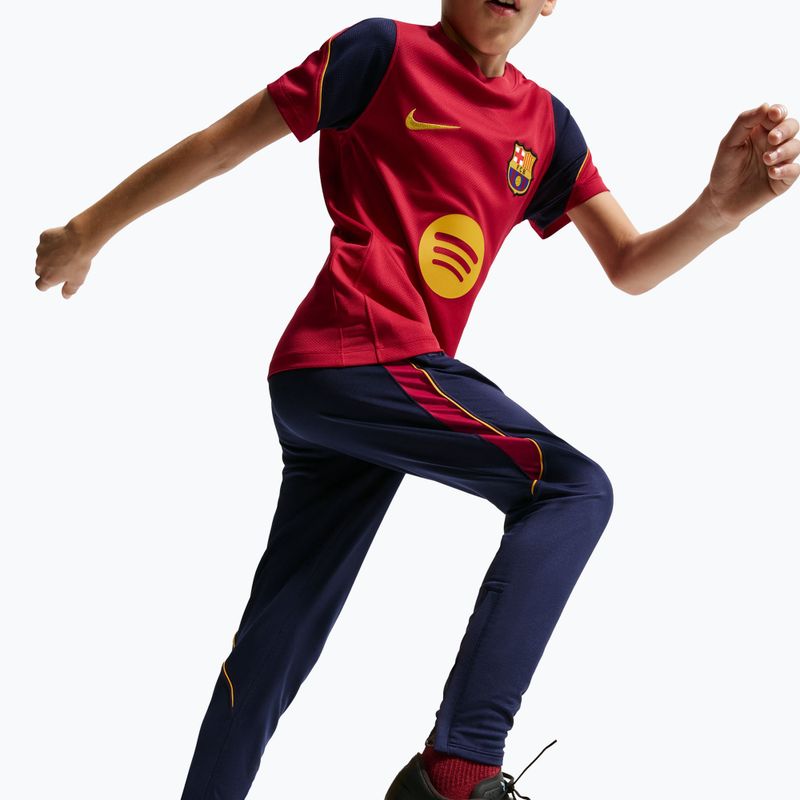 Детски футболни панталони Nike FC Barcelona Strike Dri-Fit blackened blue/noble red/yellow 5
